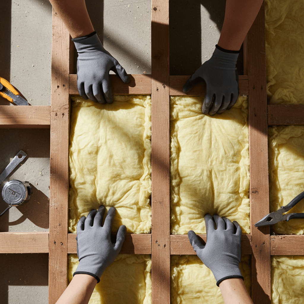 Applicazione di isolamento termico su facciata esterna