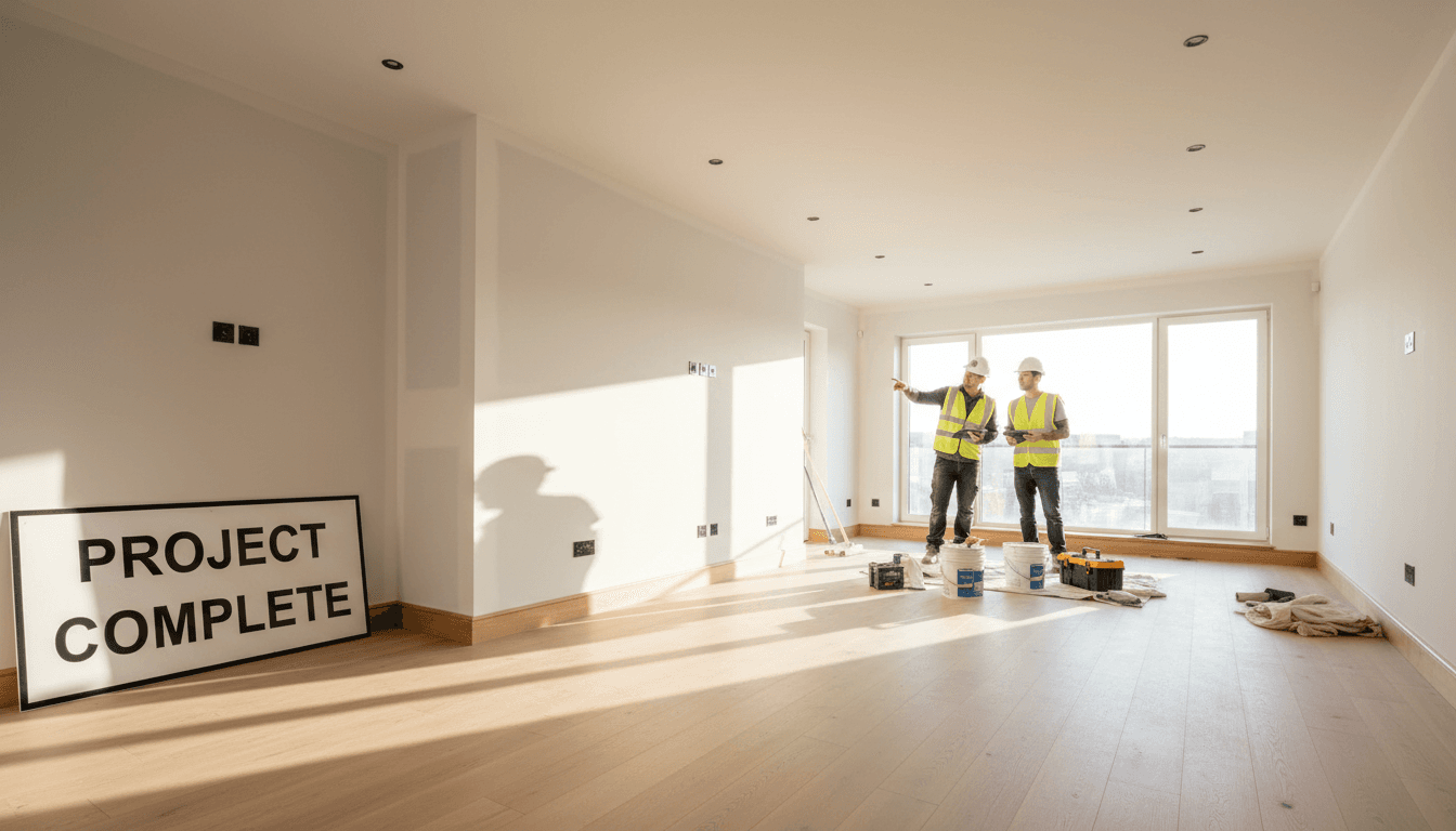 Sistema a secco in cartongesso personalizzato in cantiere completato